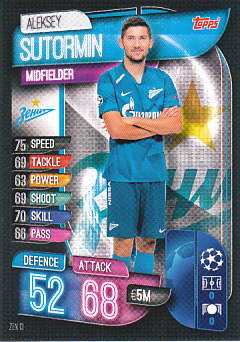 Aleksey Sutormin Zenit Petersburg 2019/20 Topps Match Attax CL #ZEN13